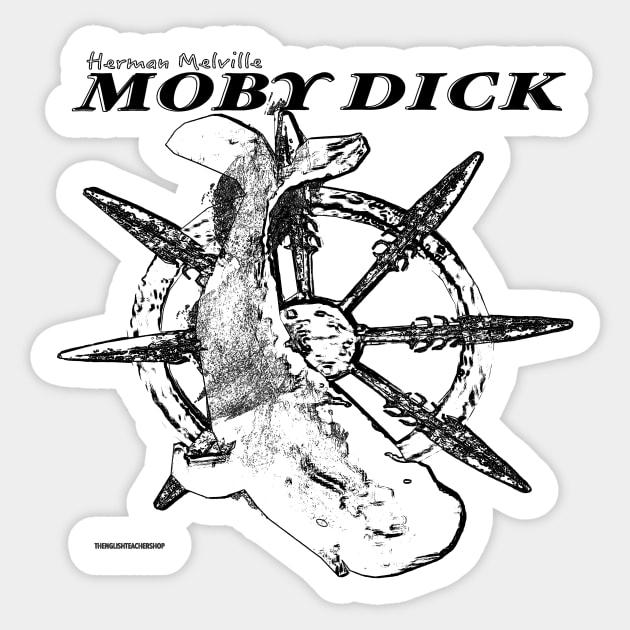 Moby Dick Wheel Sticker by KayeDreamsART